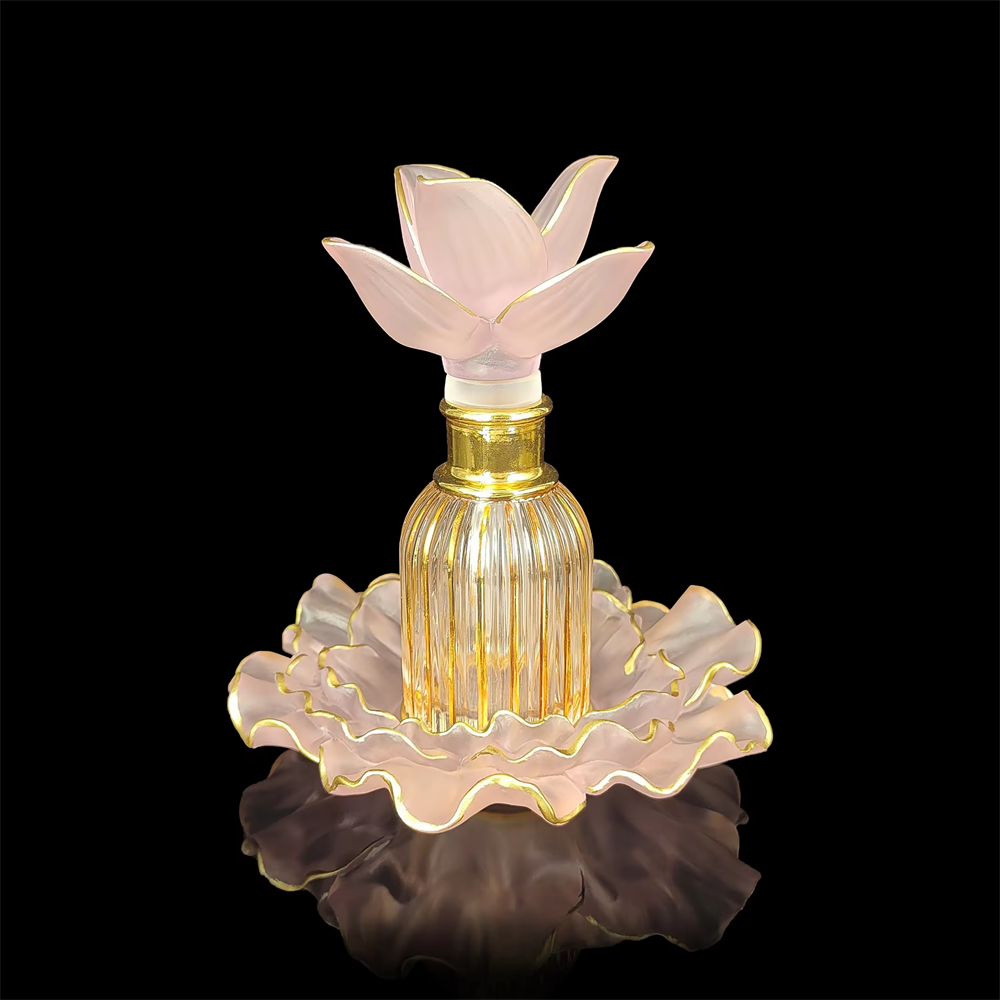 wholesale luxury 50ml 100ml 150ml Arabia style glass bottle perfume bottle gold painted for giveaway