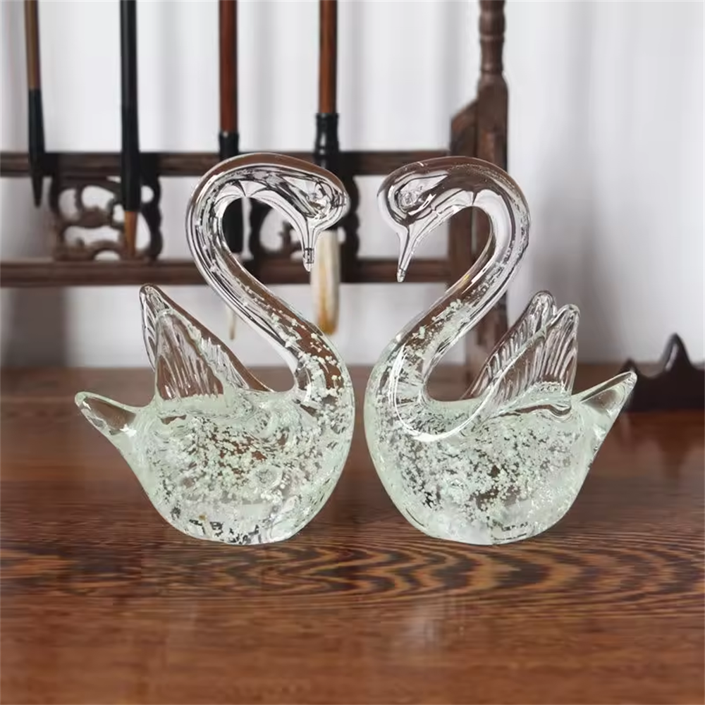 Wedding Decor Gifts Souvenir Glass Ornaments Crystal Carvings Crafts Crystal Animal Crystal Swans
