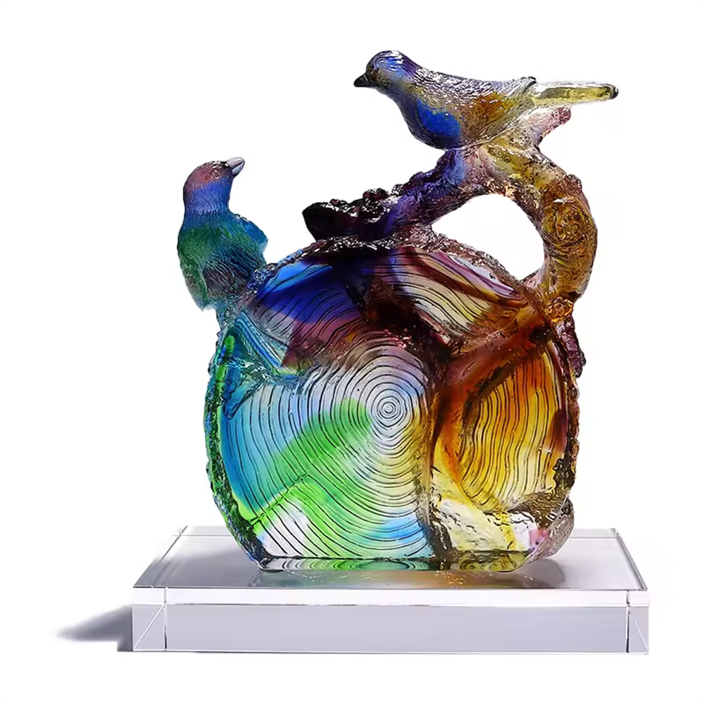 High-end Gift Crystal Mahjong Crafts Ornaments Decorate Crystal Foundry Custom Factory