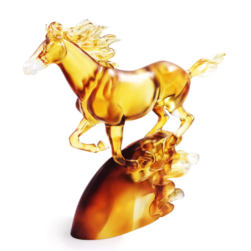Wholesale Crystal Animal Statue Influential Horse Crystal Craft Custom Crystal Decoration