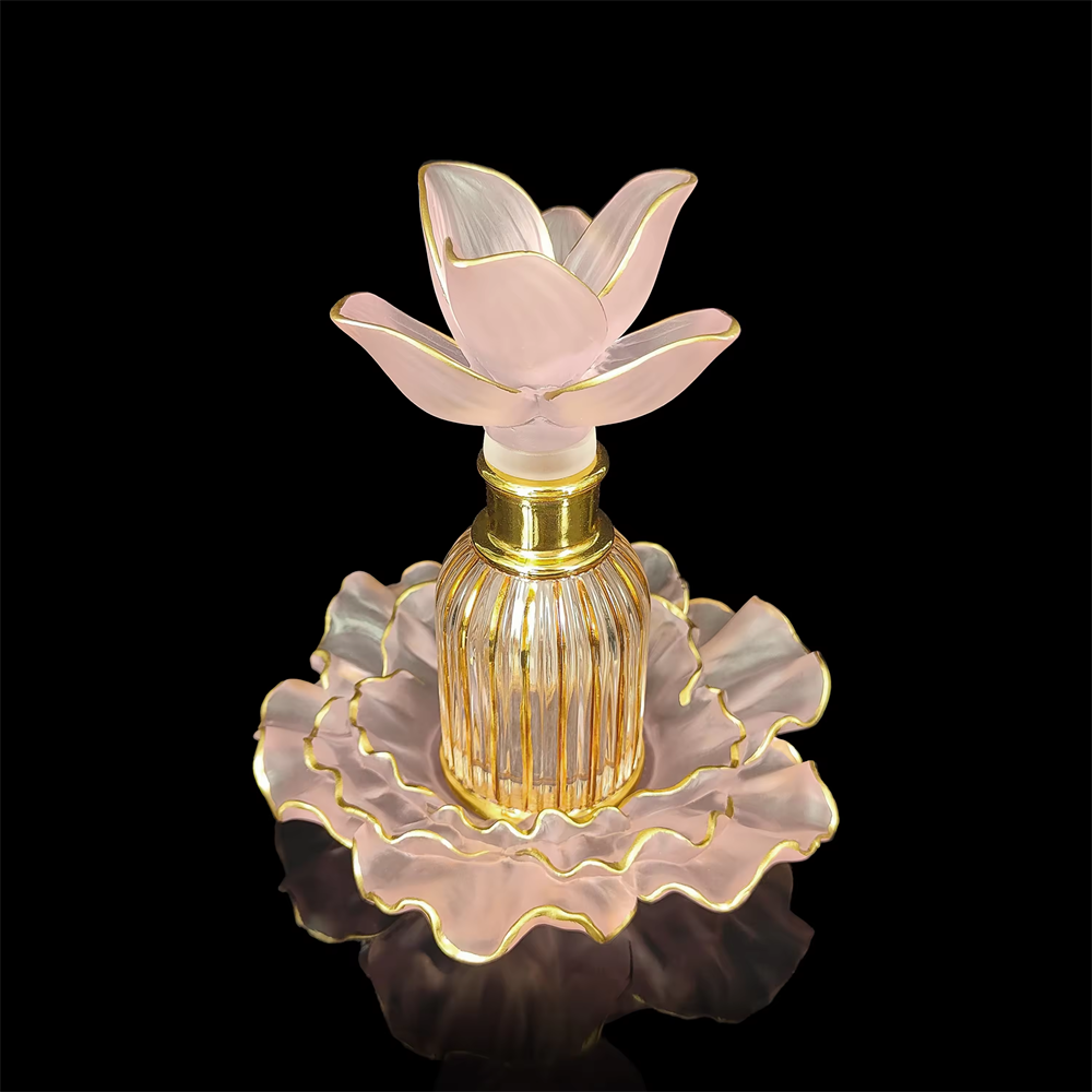 wholesale luxury 50ml 100ml 150ml Arabia style glass bottle perfume bottle gold painted for giveaway