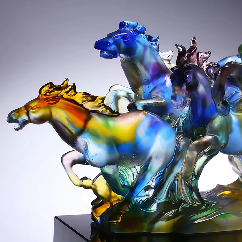 Gifts & Crafts Support Customization Crystal Horse Statue Crystal Engraving Hotel Decoration Crystal Foundry