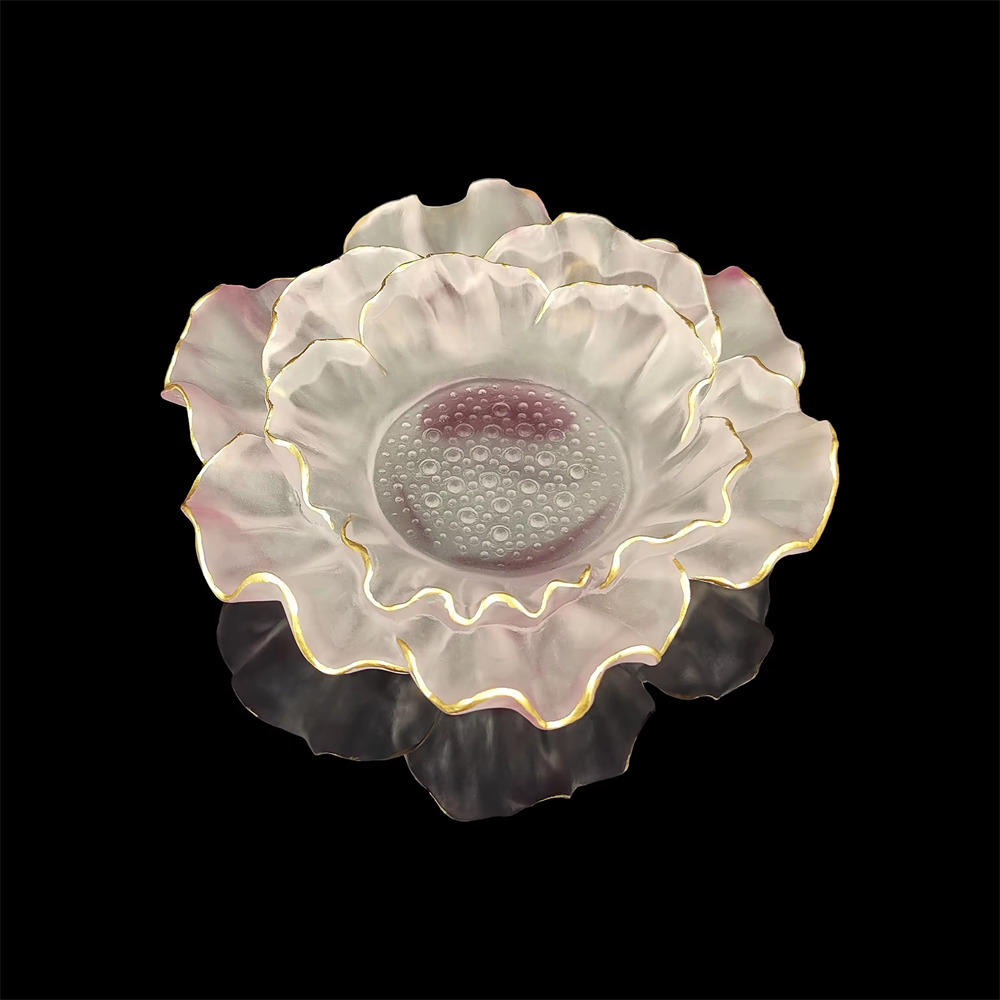 2022 Custom New Flower Design Crystal Oil Bottle Perfume Glass Bottle For Cosmetic