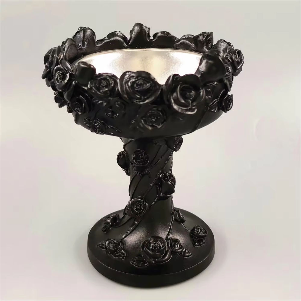 2024 Middle Eastern Style Hand Carved Crystal Incense Burner Liuli Rose Bakhoor Candle Holder