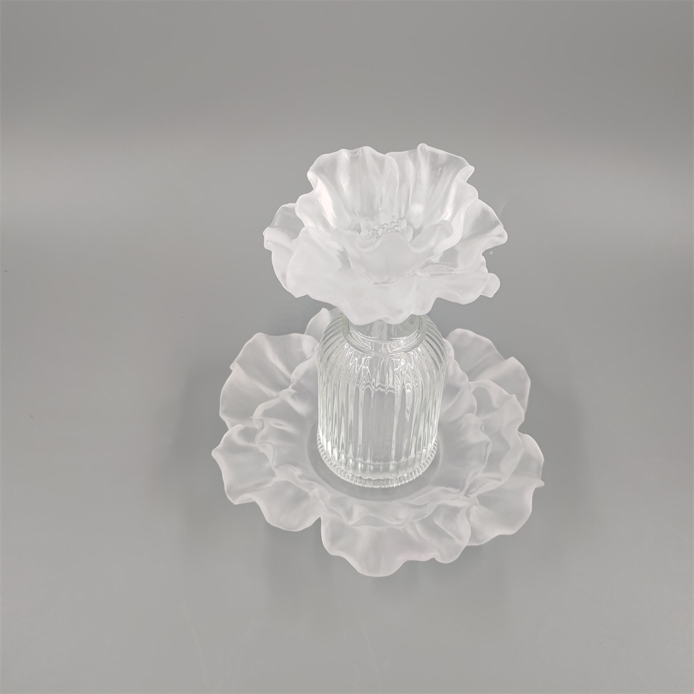 Newest european style purple crystal perfume bottle crystal vase burner medkhan crystal plate