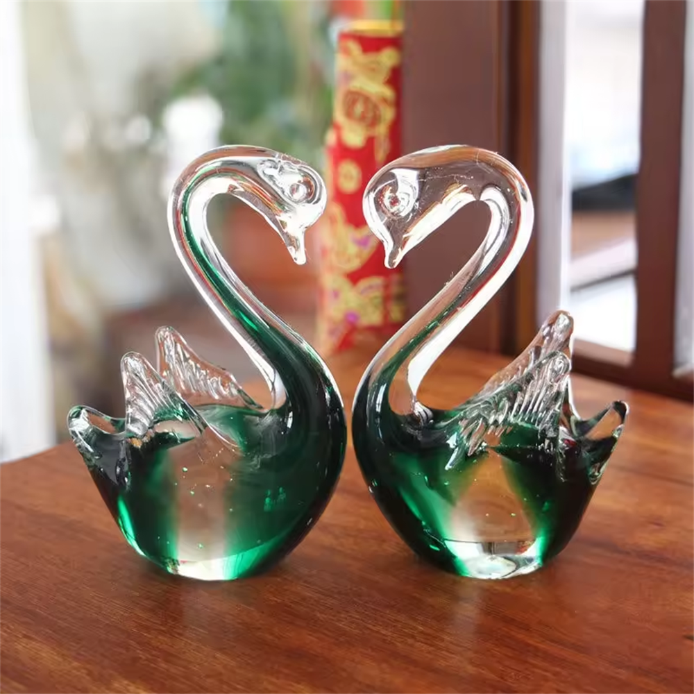 Wedding Decor Gifts Souvenir Glass Ornaments Crystal Carvings Crafts Crystal Animal Crystal Swans