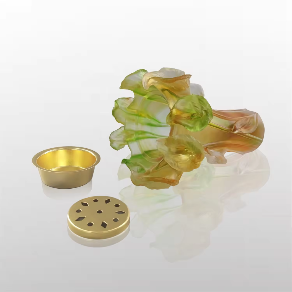 Luxury Crafts Factory Supply Middle Eastern Style Crystal Flower Style As Crystal Incense Burner Or Giveaway