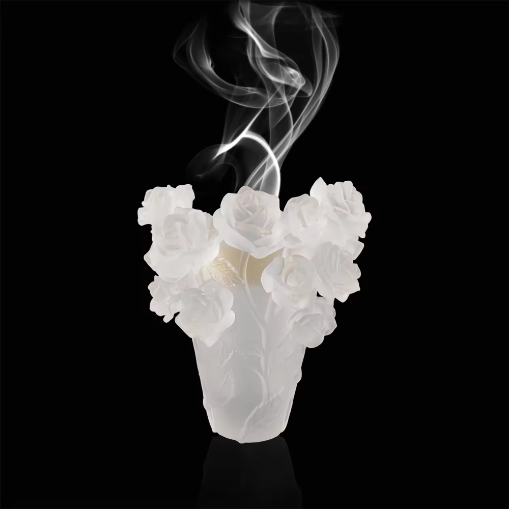 2022 Crystal Rose Bakhoor Vase Burner Crystal Handicraft