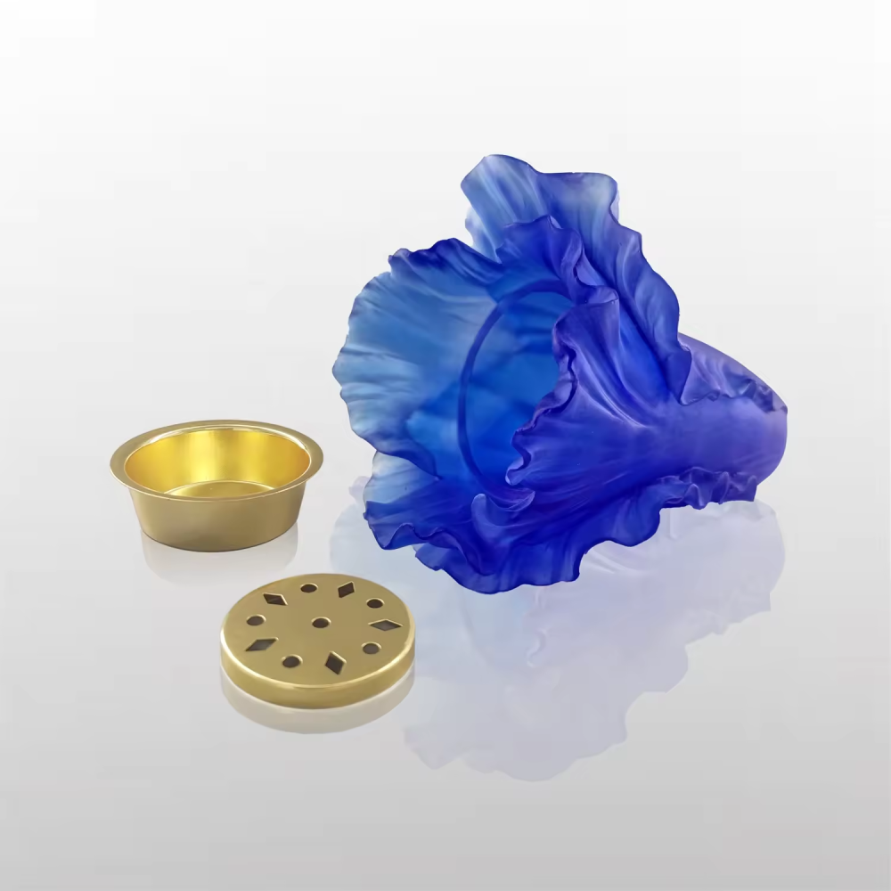 Beautifully Multi Color Hot Selling Customized Natural Blue Crystal Through A Hand-Crafted Crystal Incense Burner