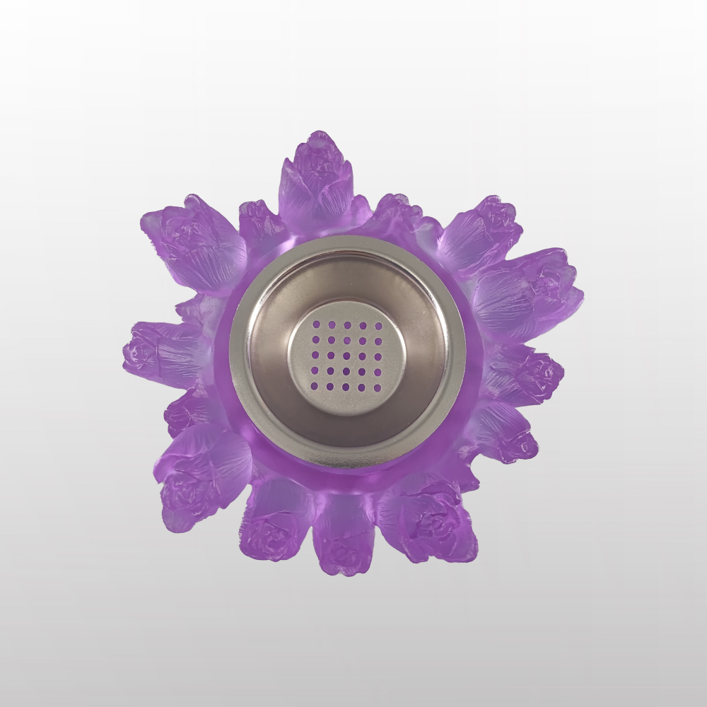 Purple Tulip Shape High-grade Crystal Vase Can Be Used As Burner Crystal Arabic Burner