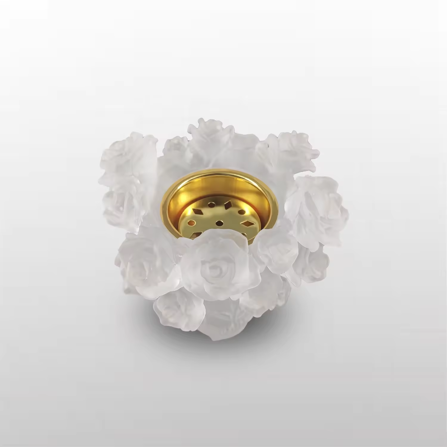 Favourable Price High Quality Crystal Carving Crafts Rose Crystal Incense Burner Modern Bakhoor Burner
