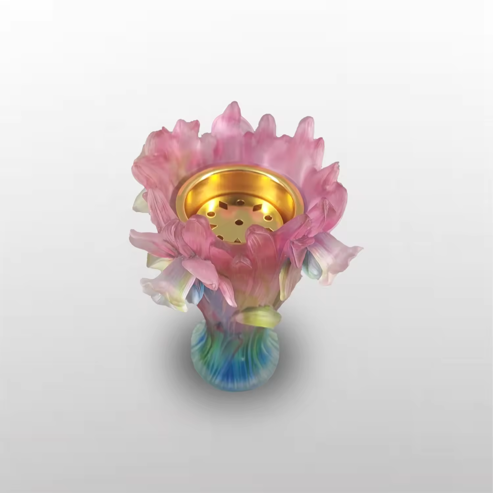 Multi Color Hot Selling New Middle Eastern Style Wedding Crystal Vase Bakhoor Burner Crystal Gift