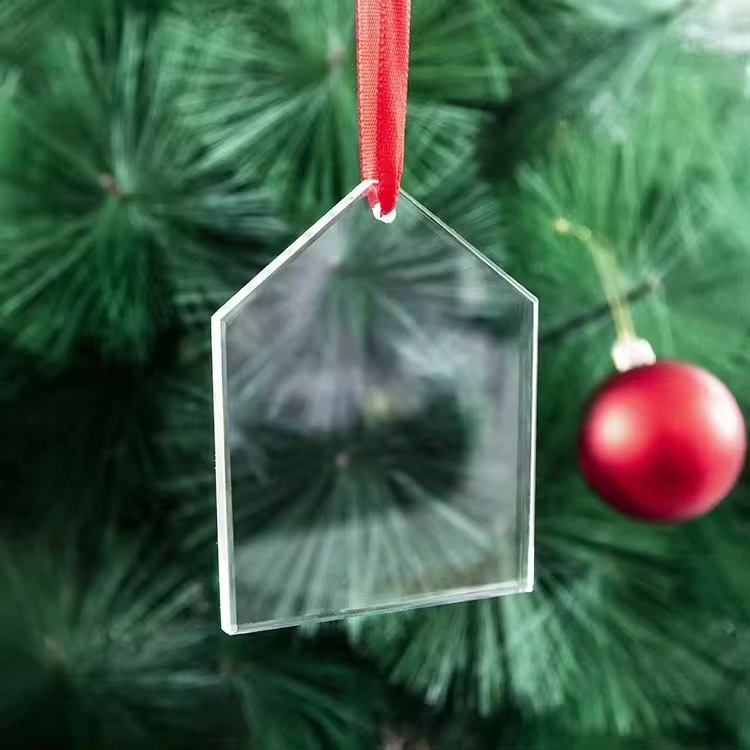 Wholesale Custom Shape Blank Crystal Glass Ornament Christmas Tree Decoration