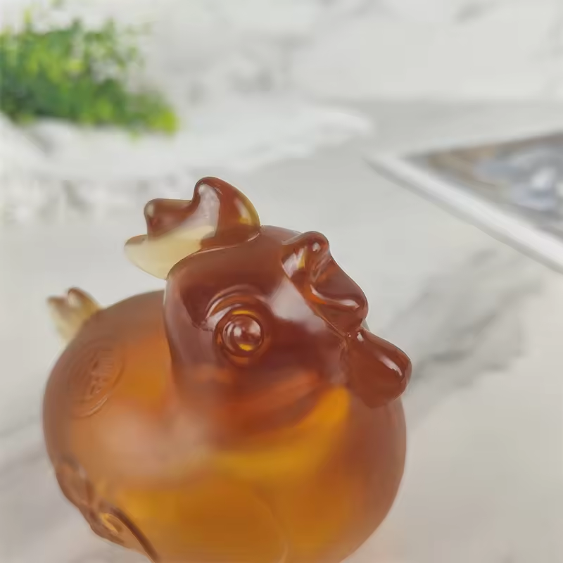 Wholesale Custom Bulk Crystal Craving Dragon Chicken Snake Hand Carved Crystal Animal Carvings