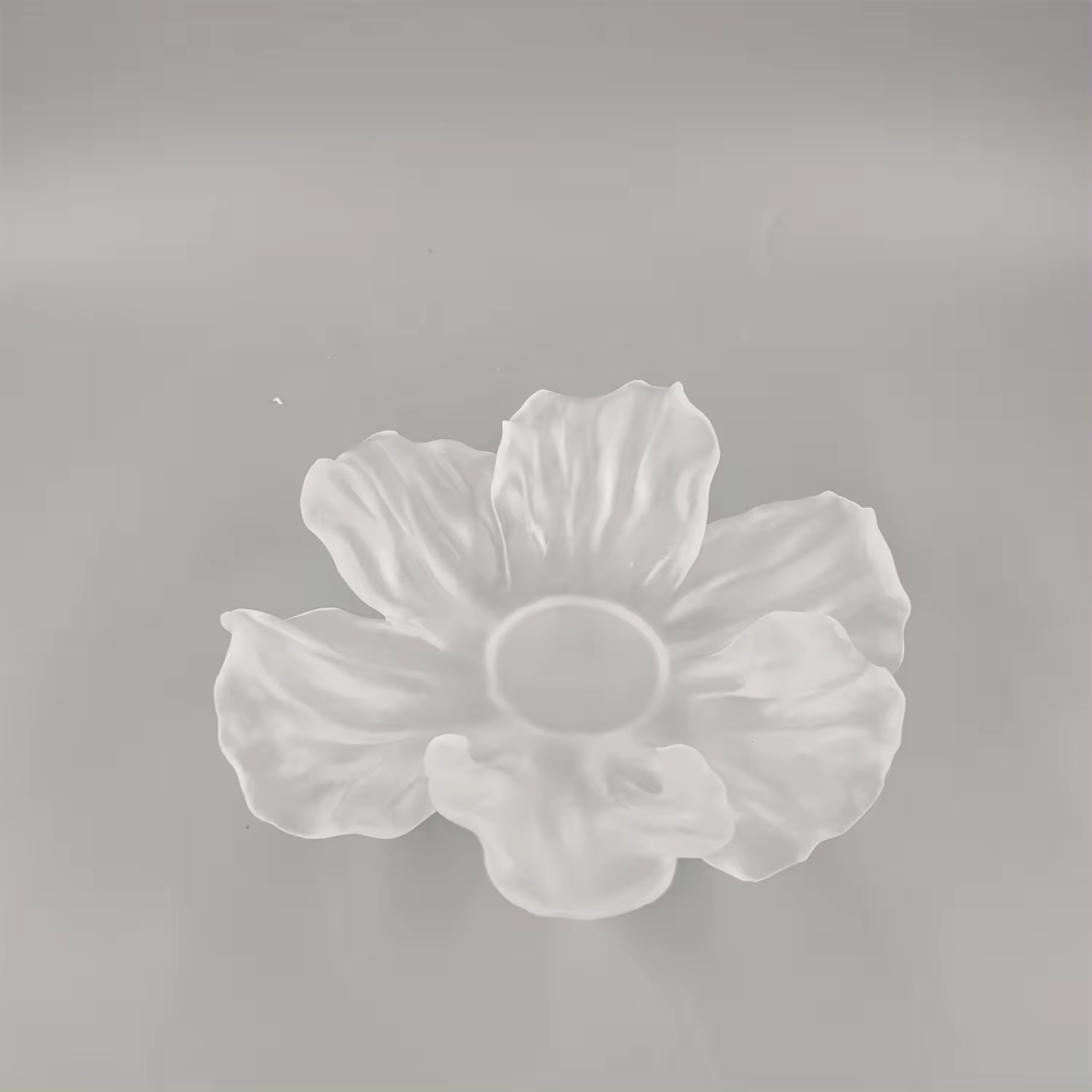 Factory Supply Multicolor Useful Handmade Crystal Tulip Fruit Bowl Plate Colorful Flower Crystal Vase Gift Liuli