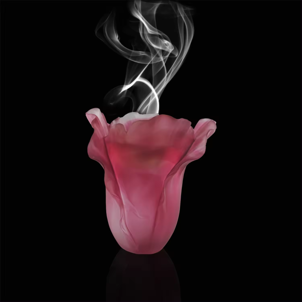 Elegant Favourable Price High Standard Uae Style Tulip Luxury Crystal Burner Carving Crafts For Crystal Gift