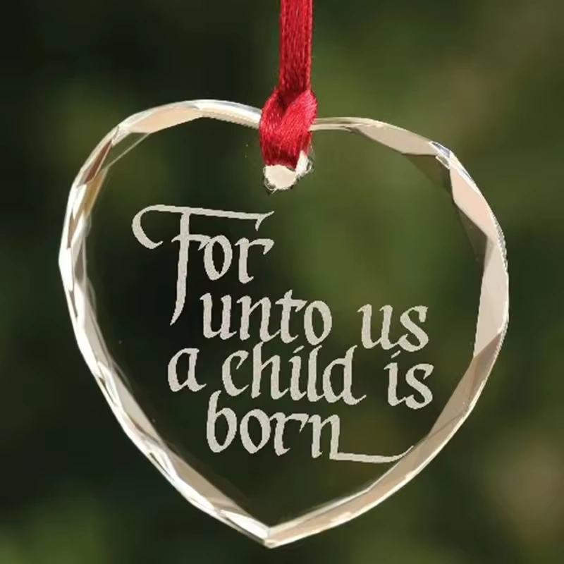 Wholesale Custom Shape Blank Crystal Glass Ornament Christmas Tree Decoration