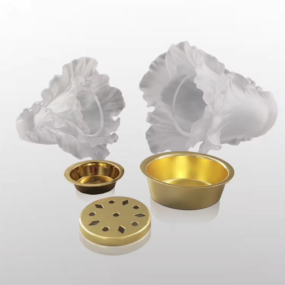 Customized Durable Factory Supply Crafts Handmade Tulip Crystal Poppy Medkhan Burner Colorful Crystal Burner