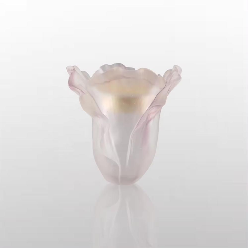 Multi Color High Cost-Effective The Latest Crystal Burner Fashion Tulip Shaped Crystal Decor Vase