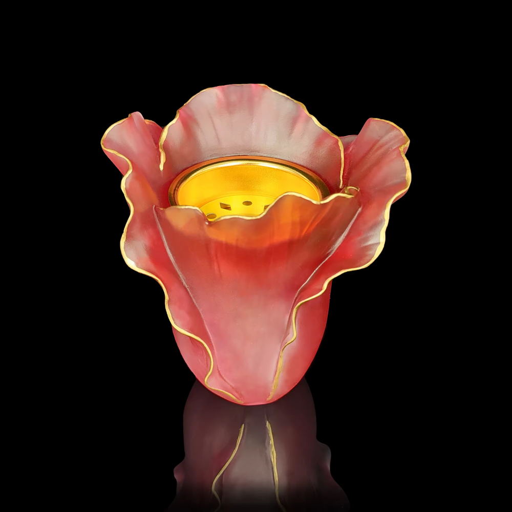 Middle East Luxury Handmade Crystal Bakhoor Censer Burner Crystal Flower Burner