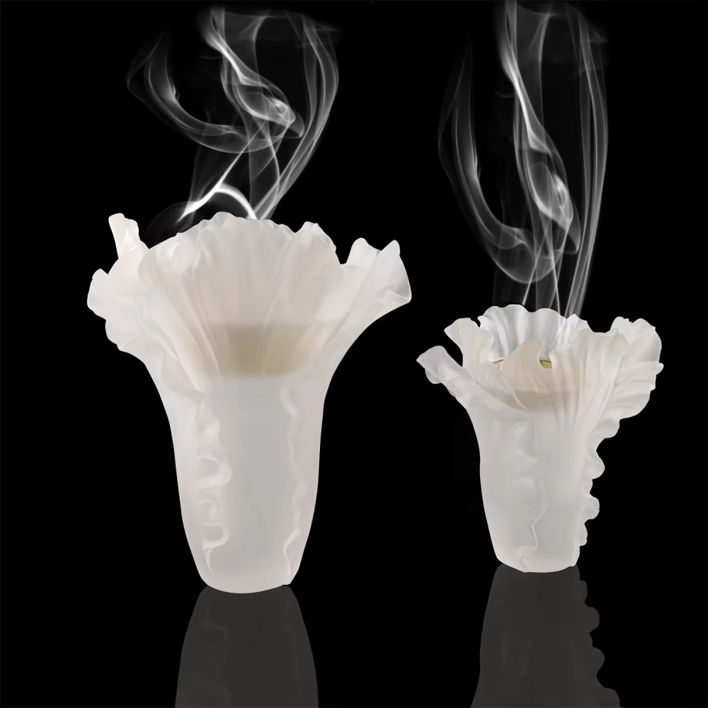 Customized Durable Factory Supply Crafts Handmade Tulip Crystal Poppy Medkhan Burner Colorful Crystal Burner