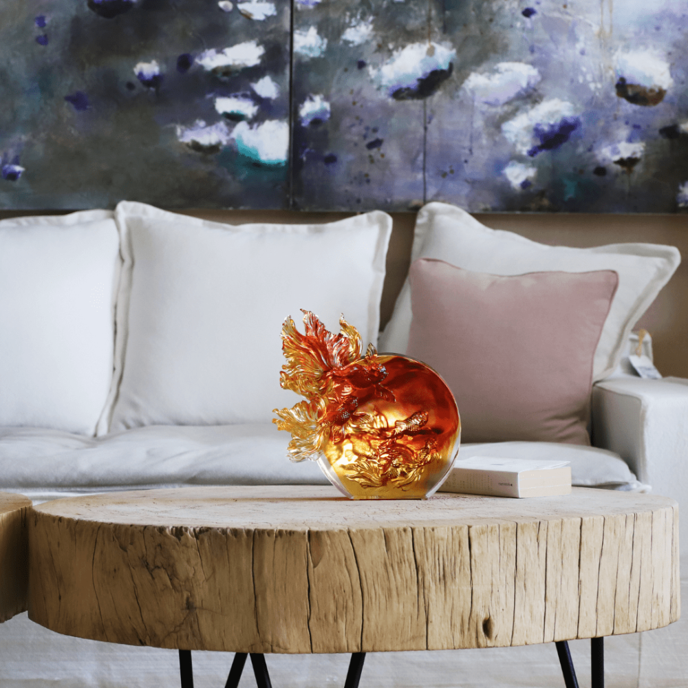 Crystal Sculpture, Goldfish, In Celebration