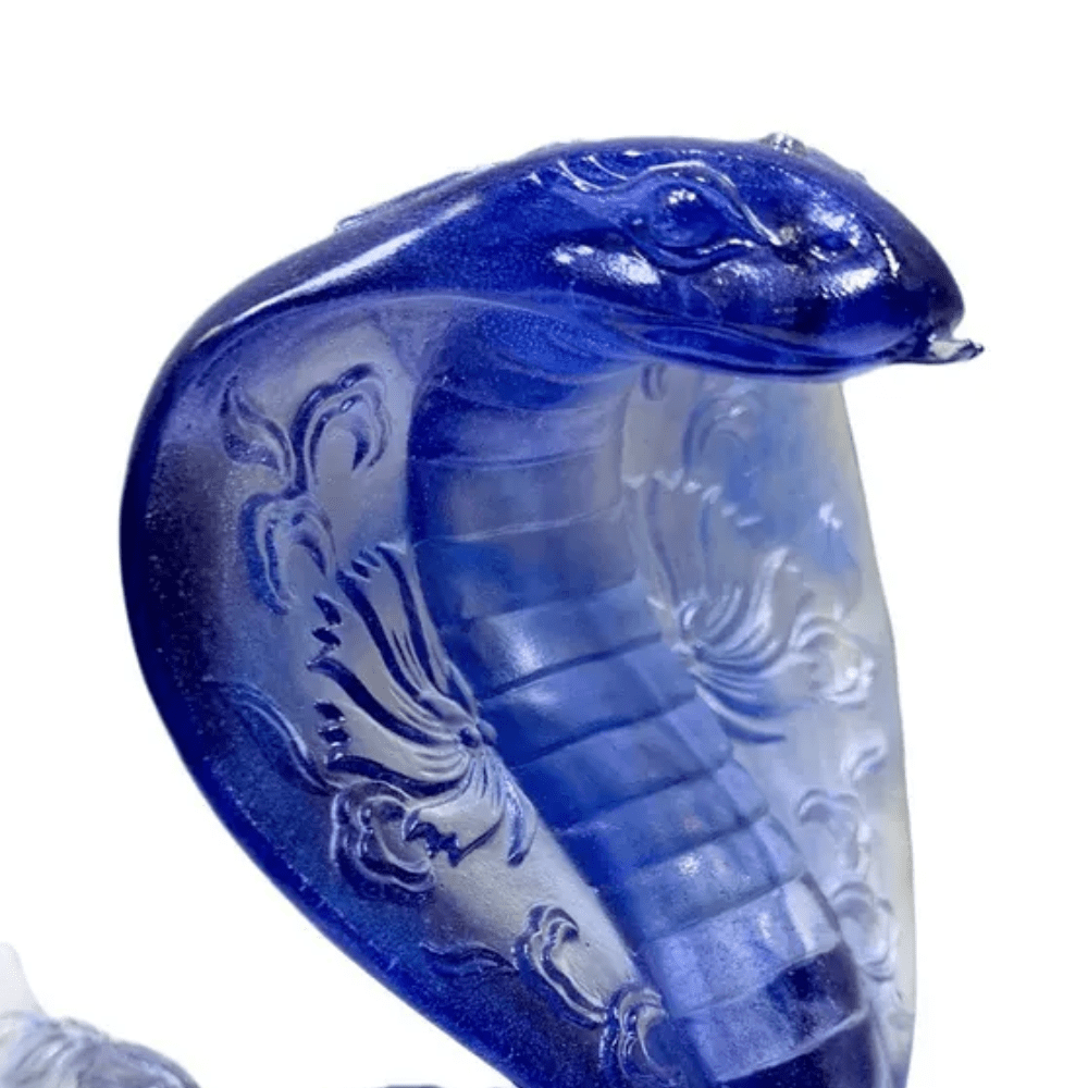 Opulence Invites Sun and Moon (Prosperity) - Crystal Cobra Snake Figurines