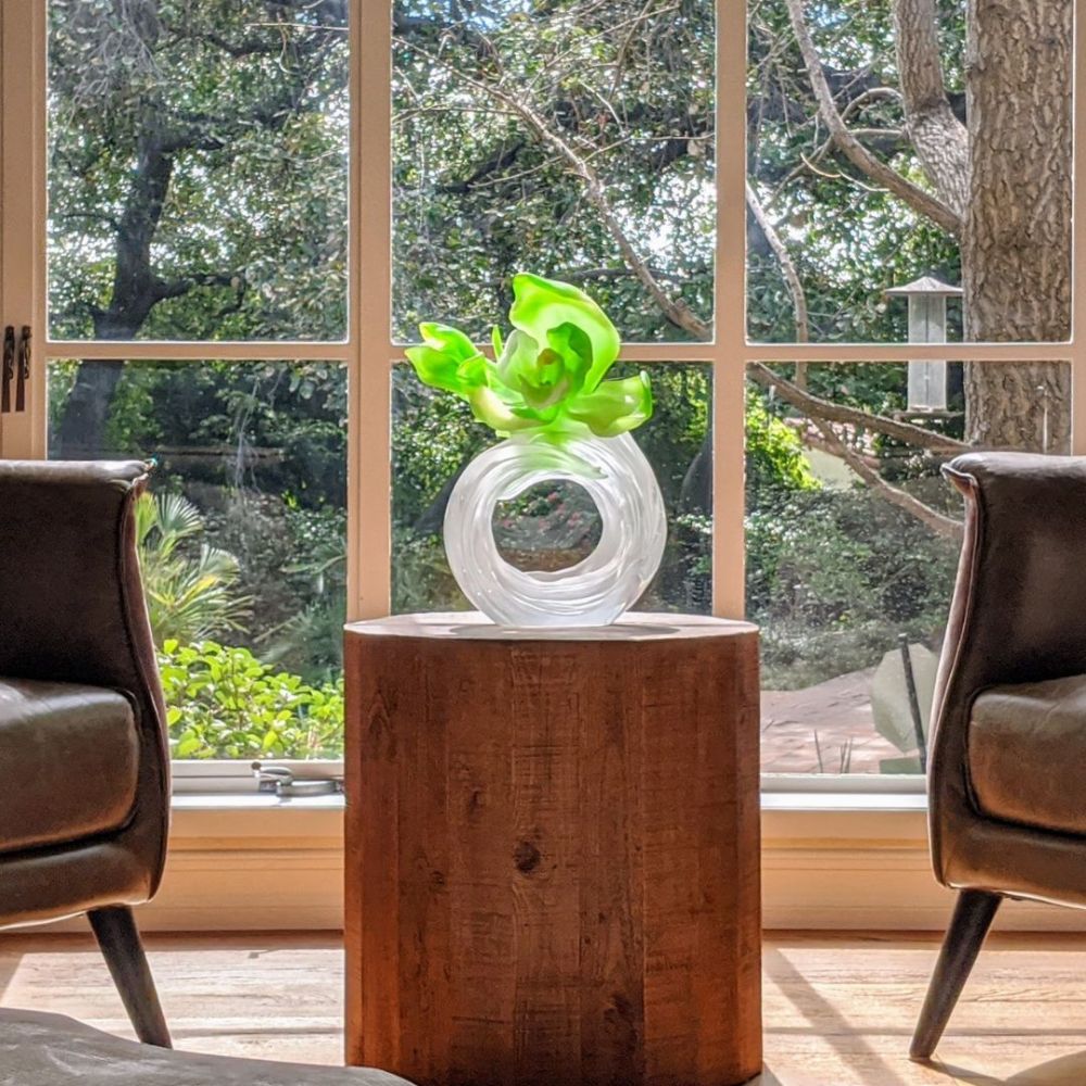 Collector Edition-Crystal Flower, Orchid, A Chinese Liuli Flower, Imminent Spring Dance