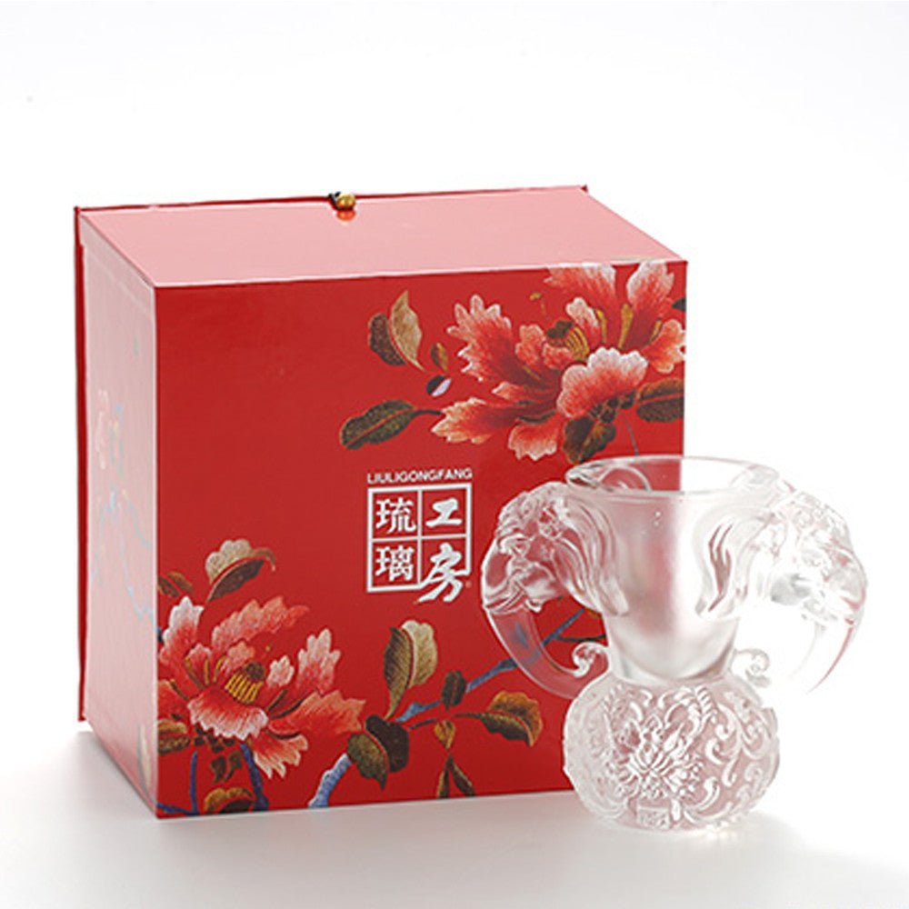 Crystal Vessel, Animal, Elephant, Full of Prosperity and Honor Around
