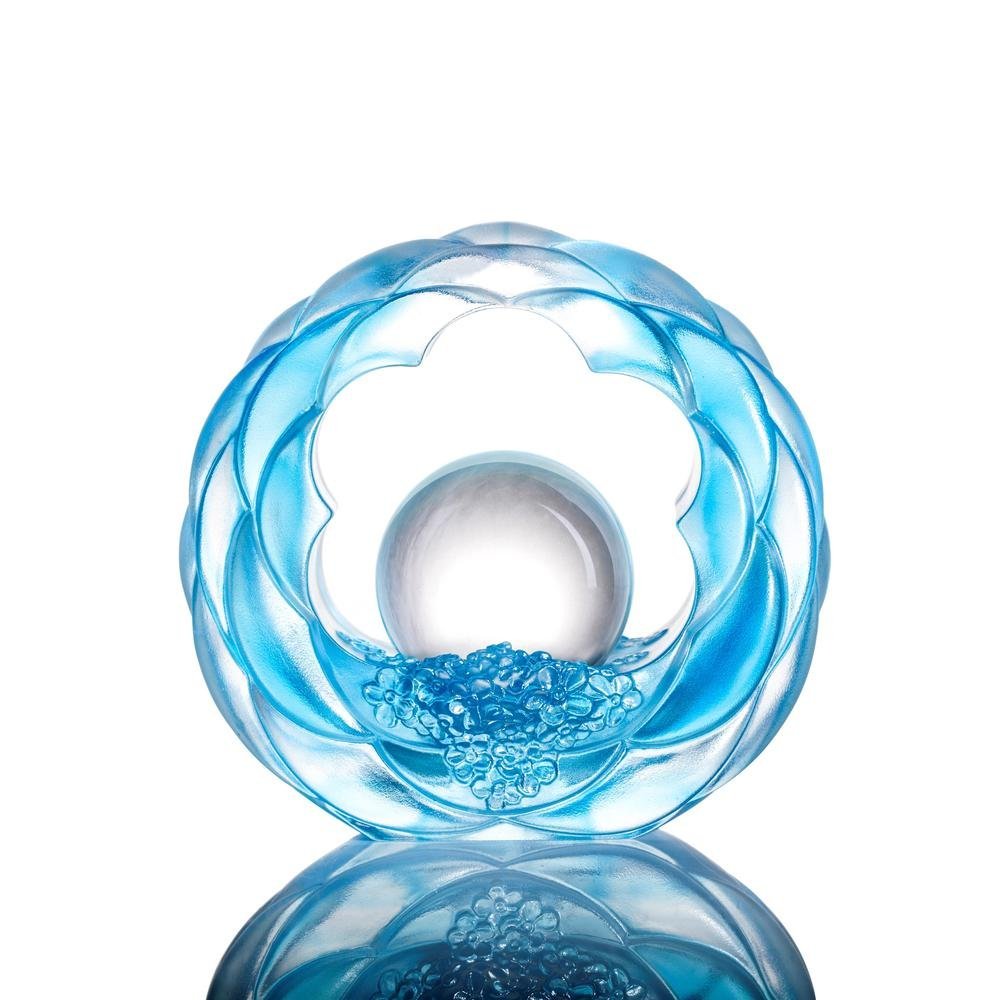 Crystal Desk Decor, Floral, Feng Shui, As The Good World Turns - Floral Turning of Ruyi