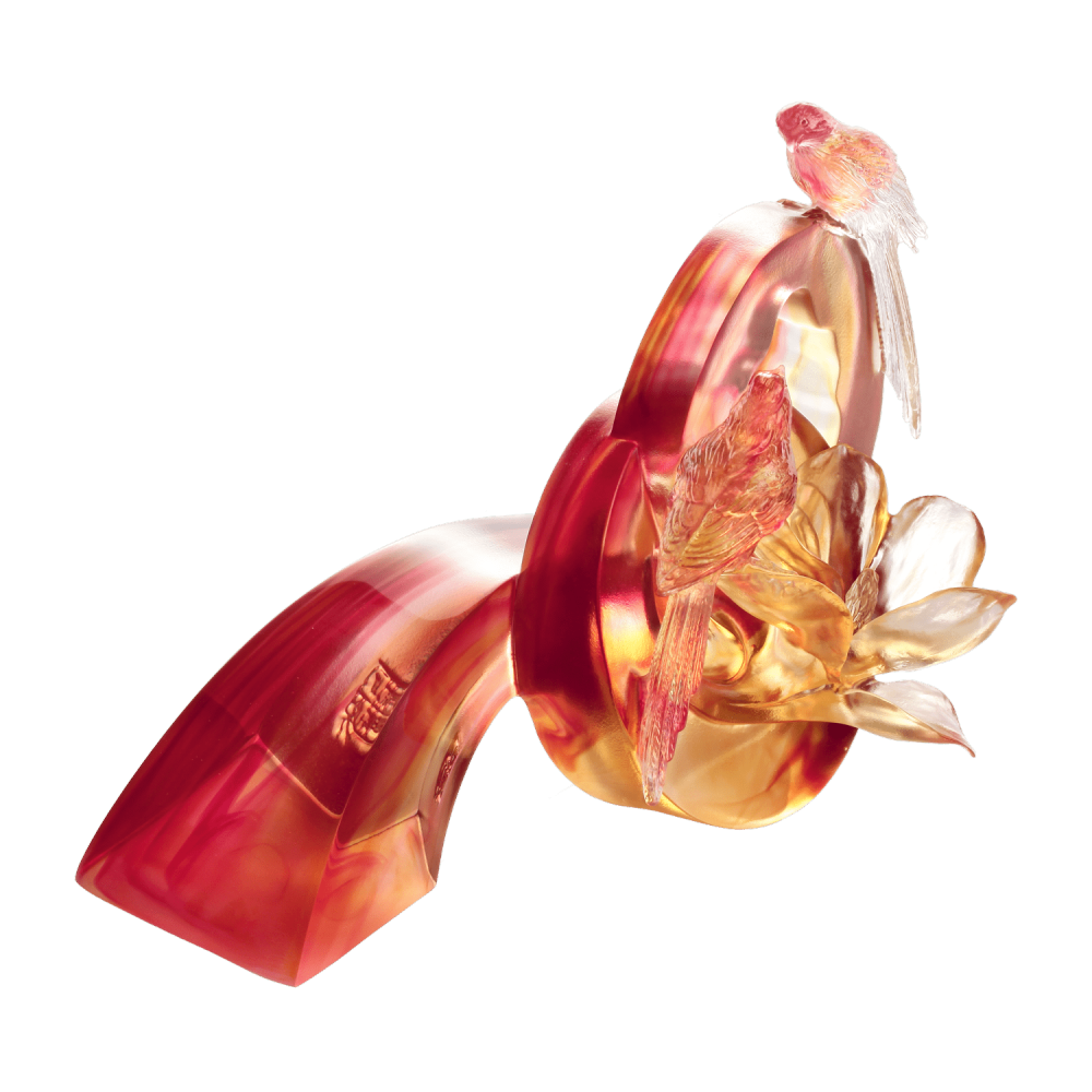 Crystal Animal & Flower, Magpie & Magnolia, Ruyi Blooms