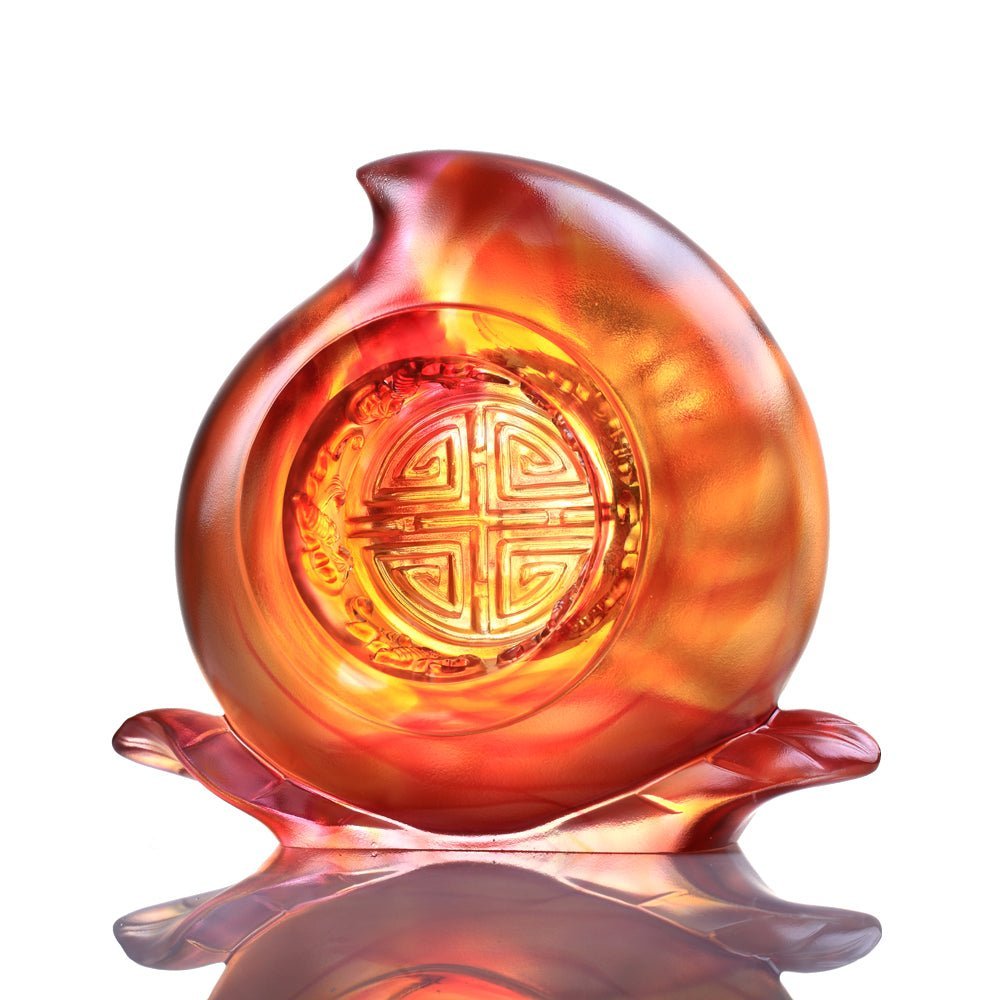 Crystal Peach Figurine, A Good Day, A Good Year, A Good Life
