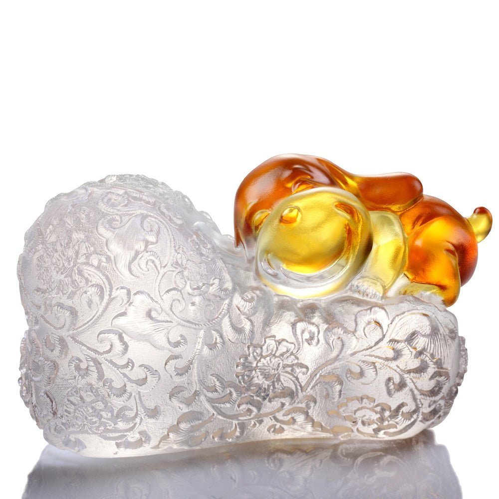 Hold On Tight to Luck (Good Luck) - Dog Figurine