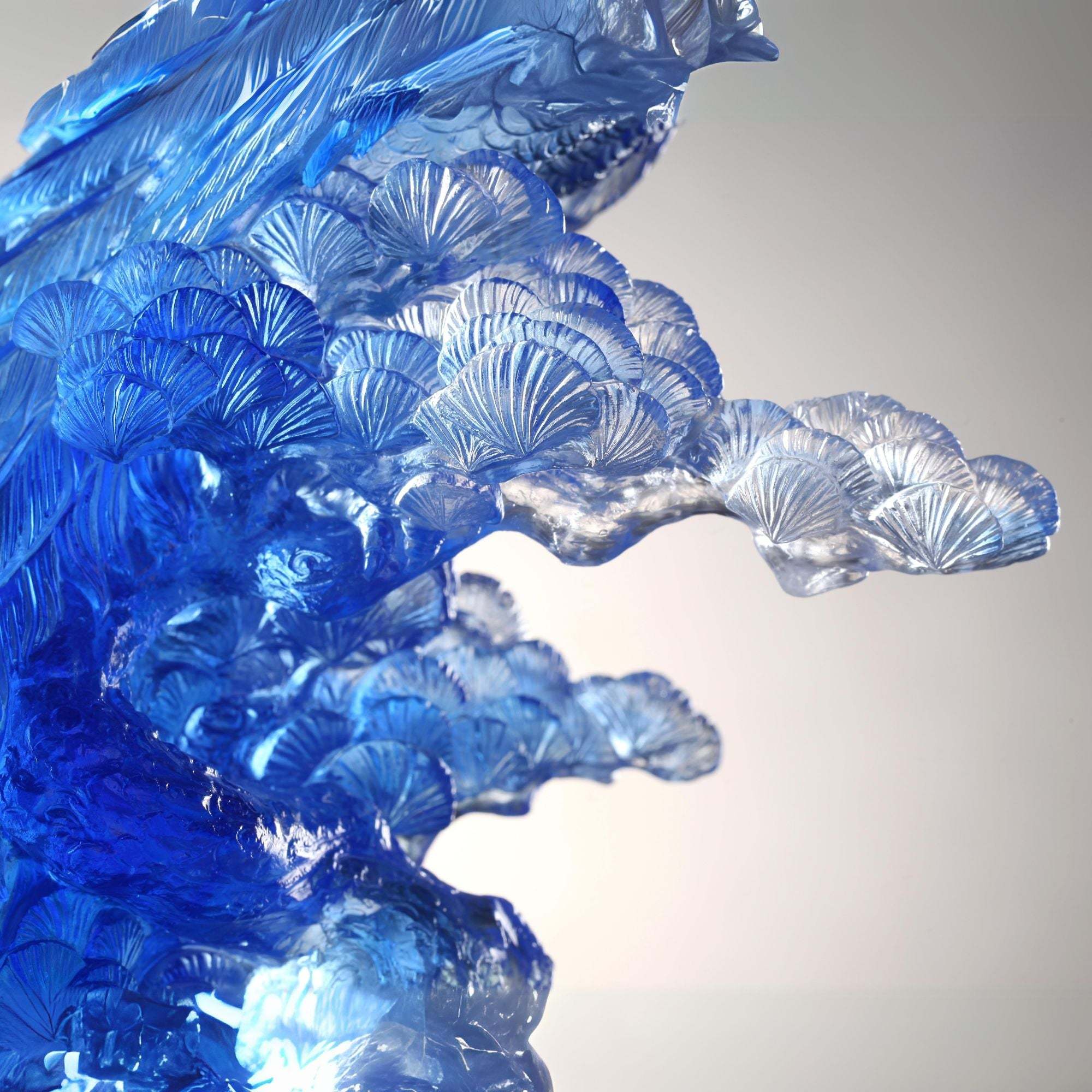 LIULI Crystal Art Horse Sculpture Accomplished (Amber/Purple Clear)