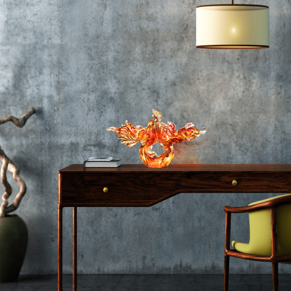 Crystal Fish, Goldfish, Rising New Era, 24k Gold Leaf