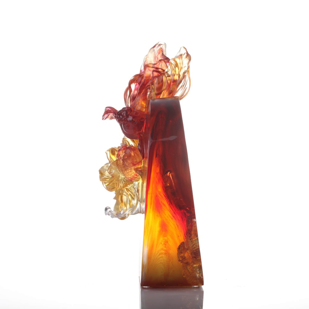 Crystal Sculpture, Goldfish, In Celebration