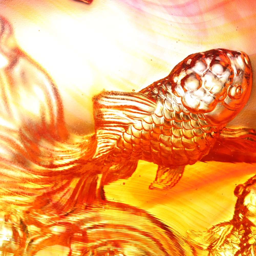 Crystal Sculpture, Goldfish, In Celebration