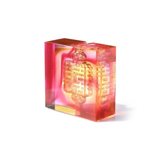 Crystal Paperweight, Double Happiness, Wedding Gift, Knot of Happiness, Mark of Happiness