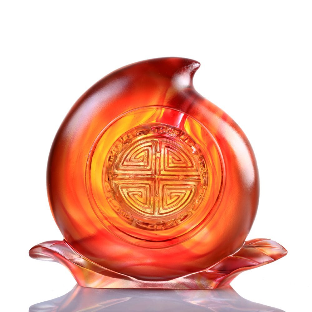 Crystal Peach Figurine, A Good Day, A Good Year, A Good Life