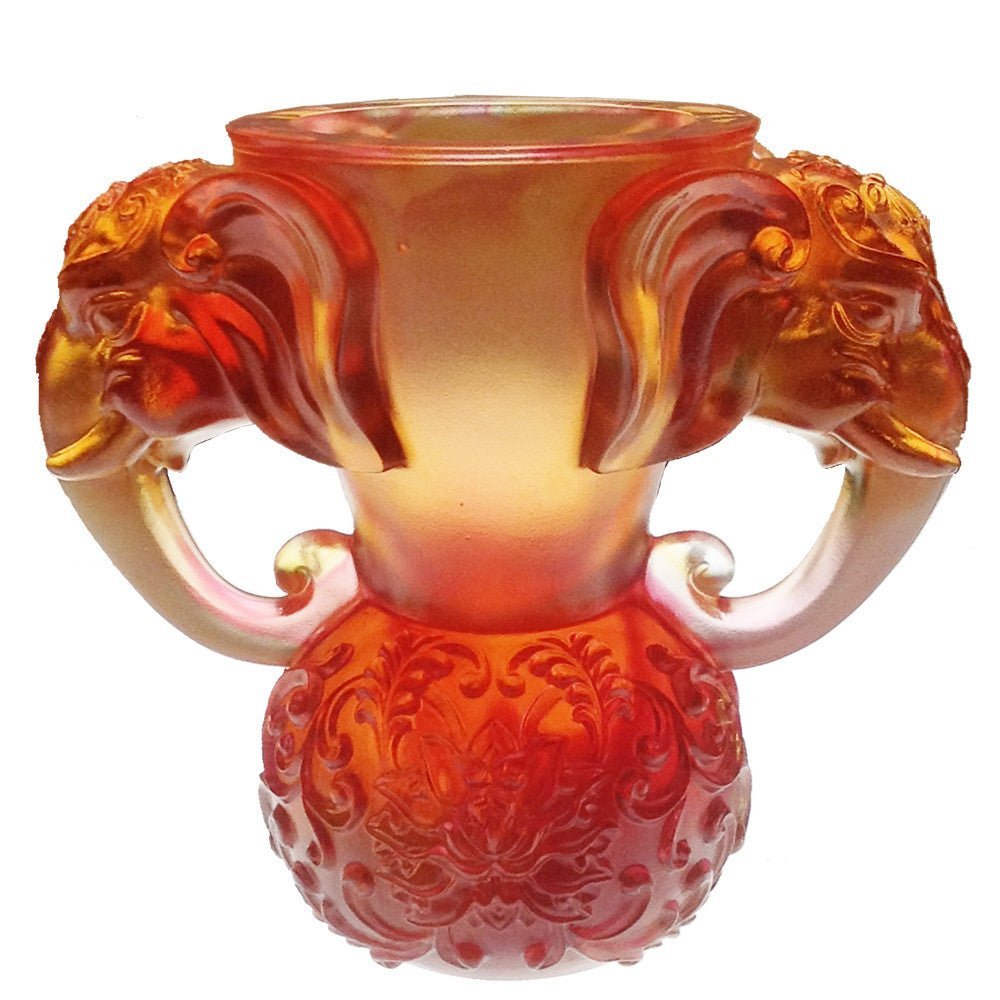 Crystal Vessel, Animal, Elephant, Full of Prosperity and Honor Around