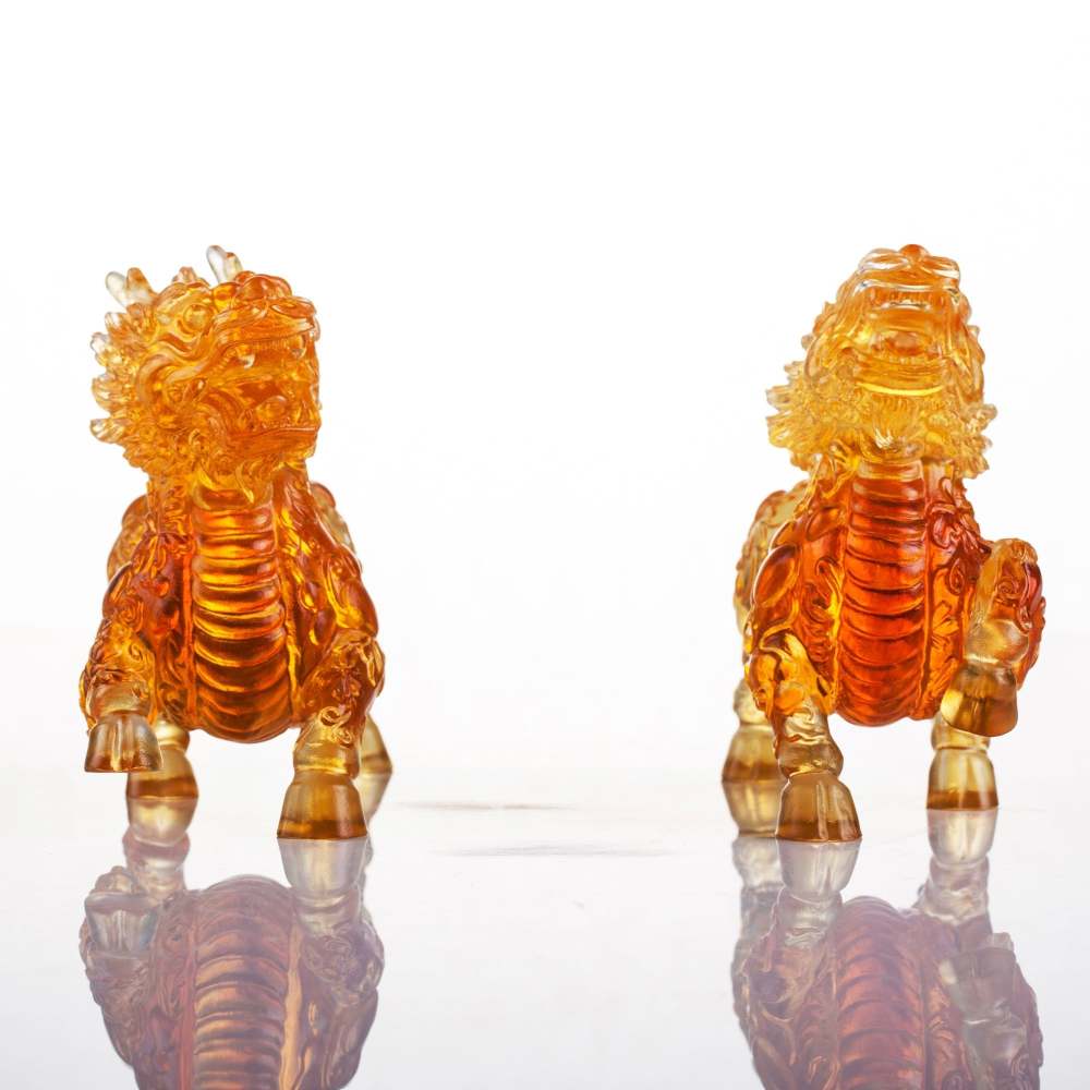 LIULI Mythical Creature Qilin, Benevolent Fortune