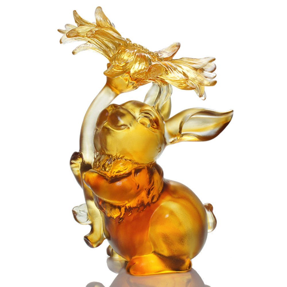 Spectacular Blossom of Mine (Success) - Crystal Bunny Rabbit Figurine