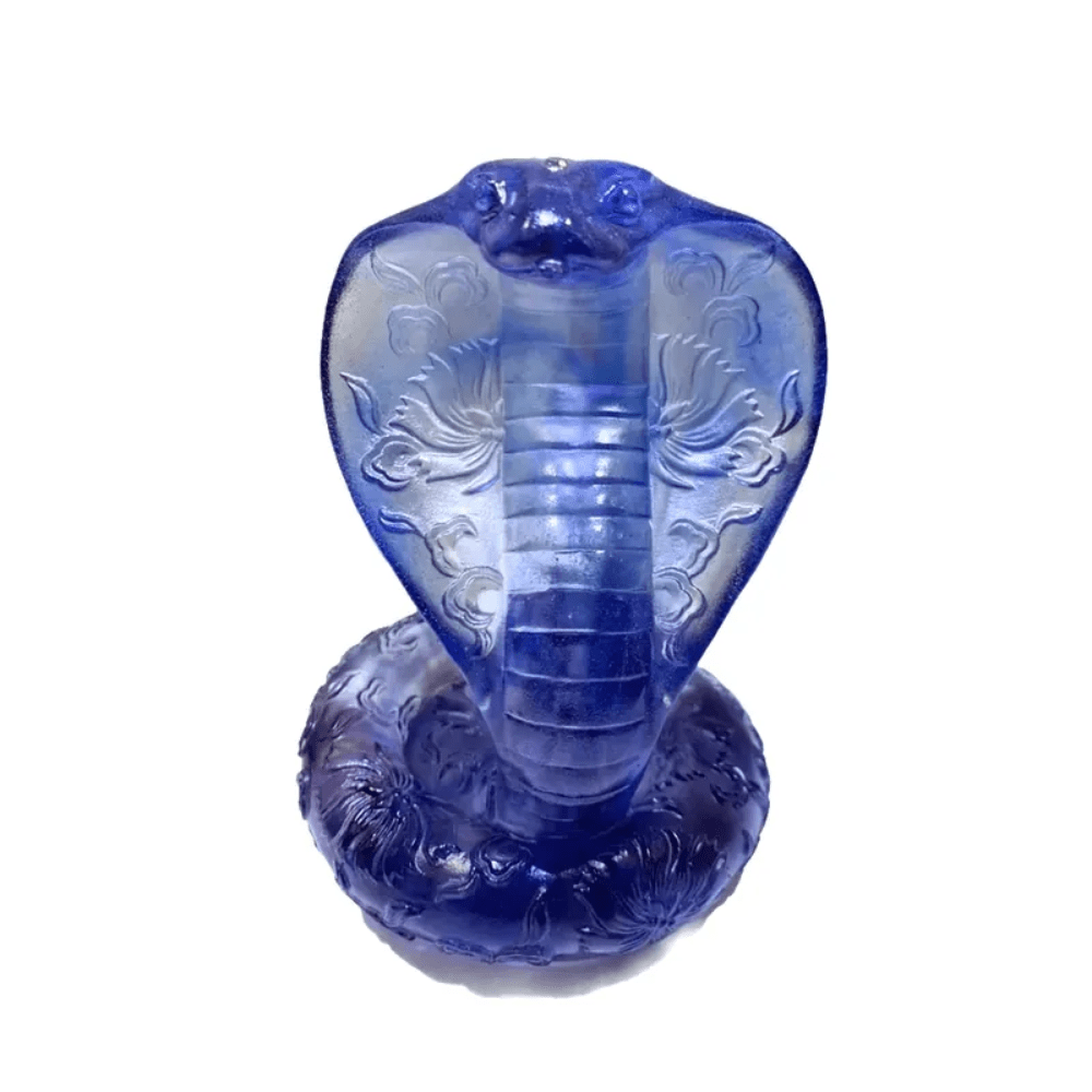 Opulence Invites Sun and Moon (Prosperity) - Crystal Cobra Snake Figurines
