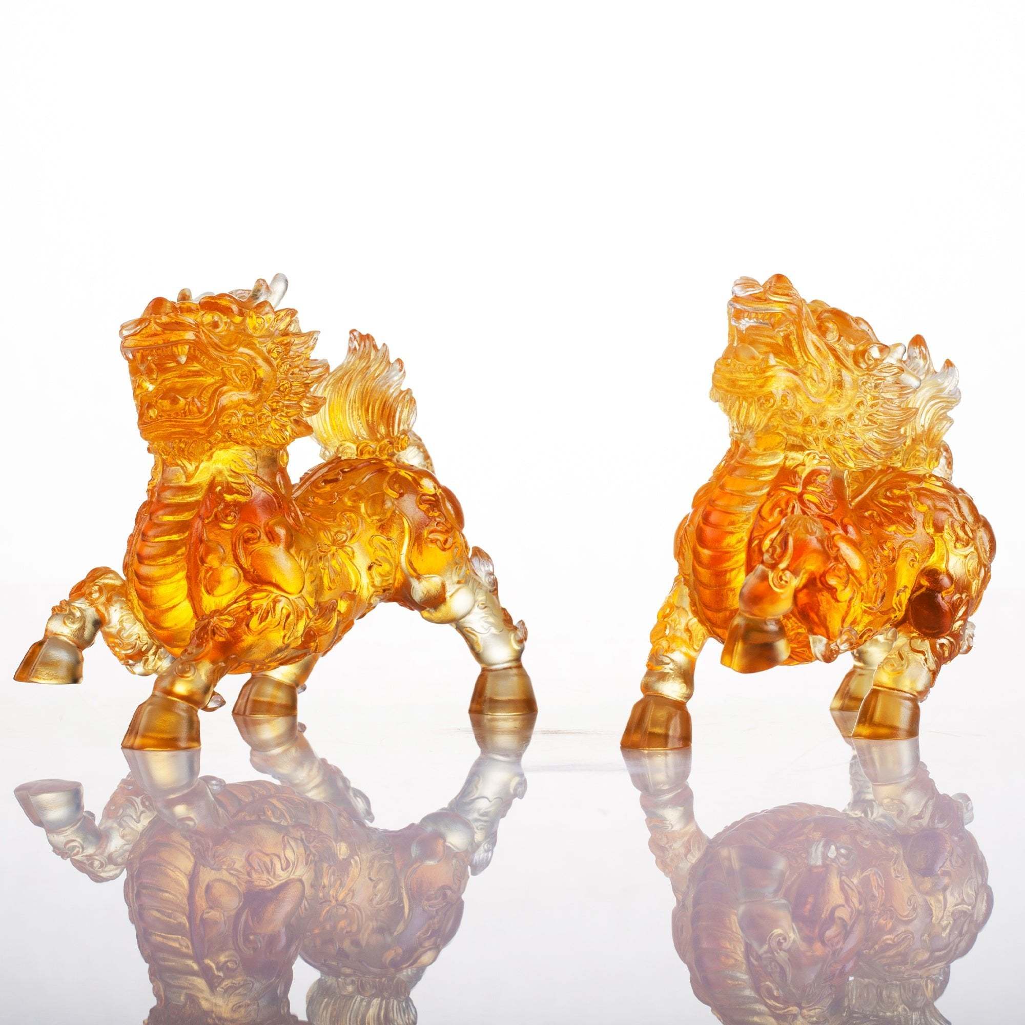 LIULI Mythical Creature Qilin, Benevolent Fortune