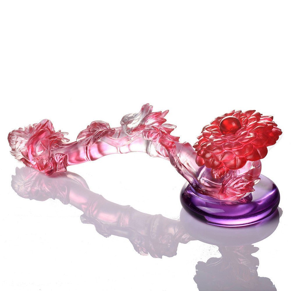 Crystal Feng Shui Ruyi, Camellia, Ruyi of Virtue