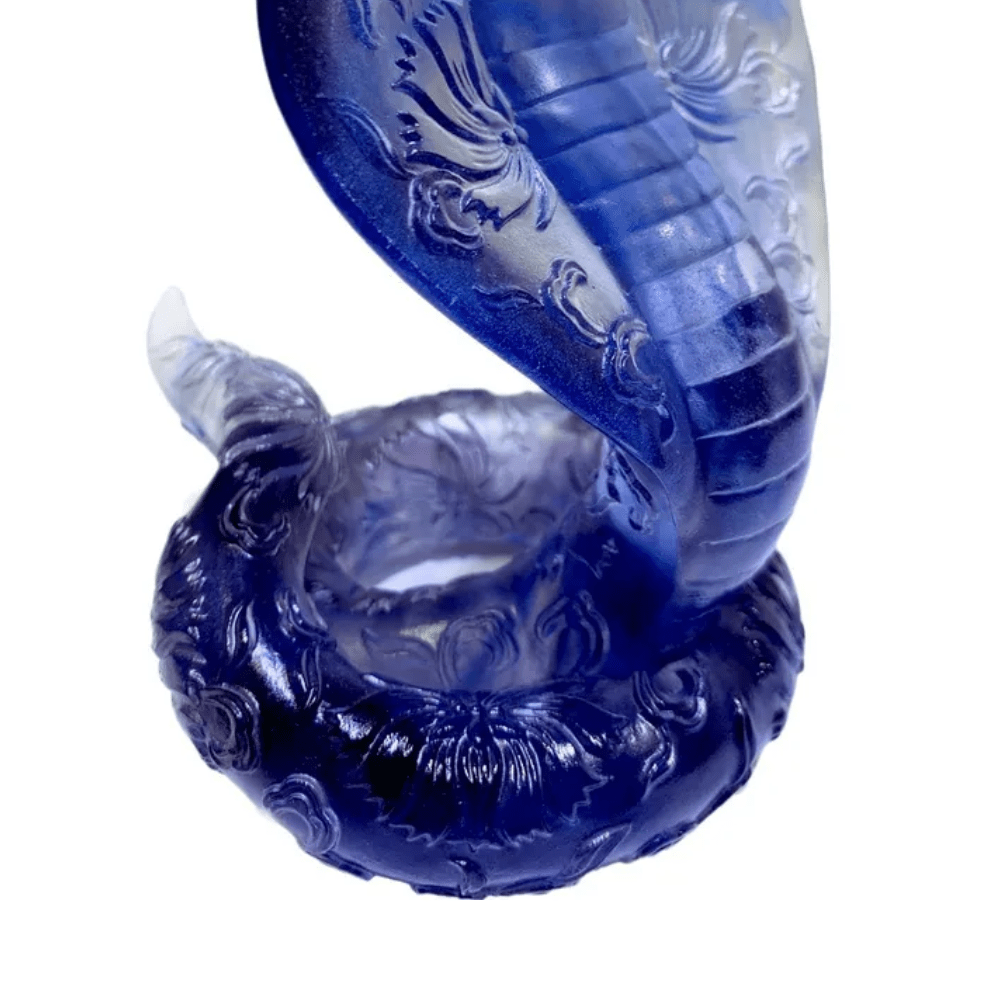 Opulence Invites Sun and Moon (Prosperity) - Crystal Cobra Snake Figurines