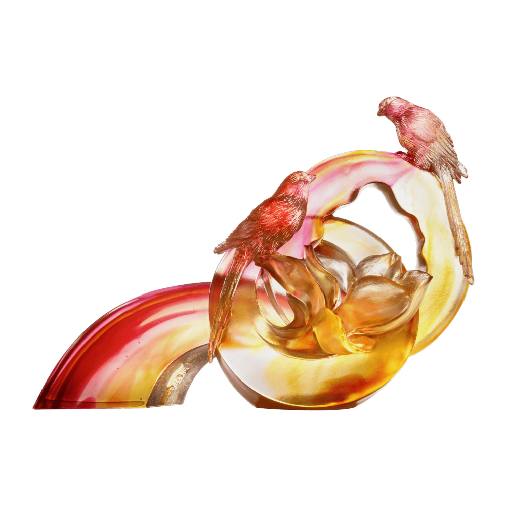 Crystal Animal & Flower, Magpie & Magnolia, Ruyi Blooms