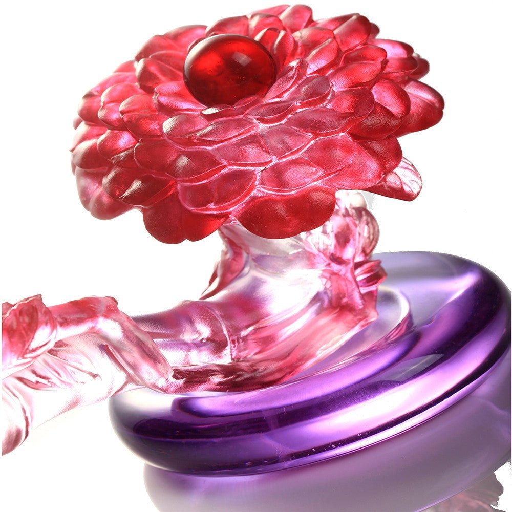 Crystal Feng Shui Ruyi, Camellia, Ruyi of Virtue