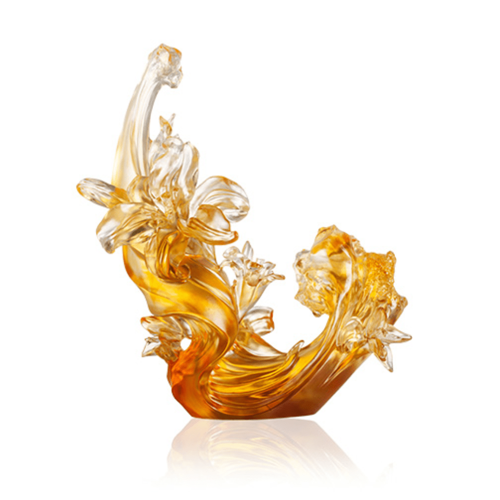 Crystal Flower, Lily, Tinged Scent in the Spring (Dark amber / light amber)