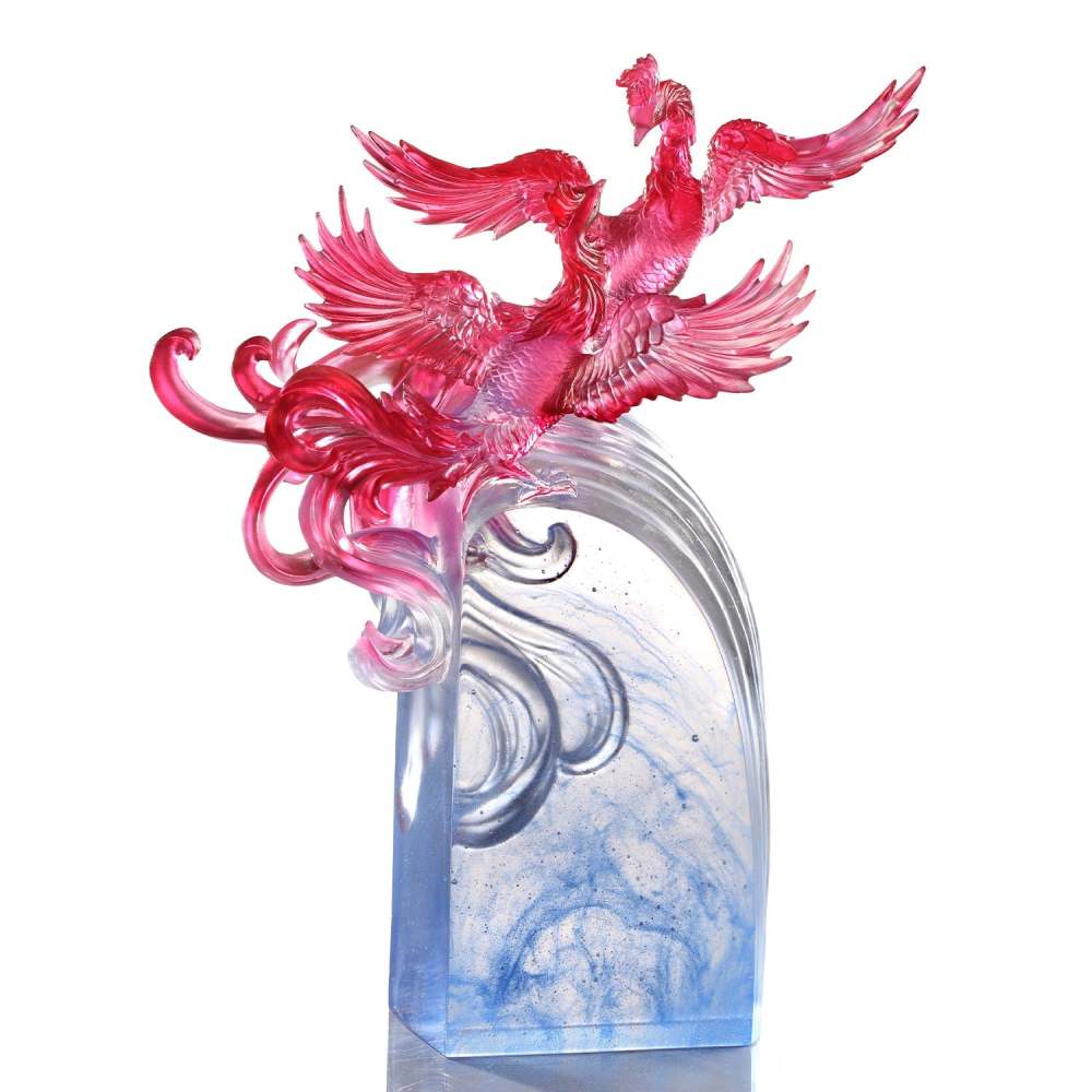 LIULI Crystal Art, Phoenix, Splendor In The Nine Heavens